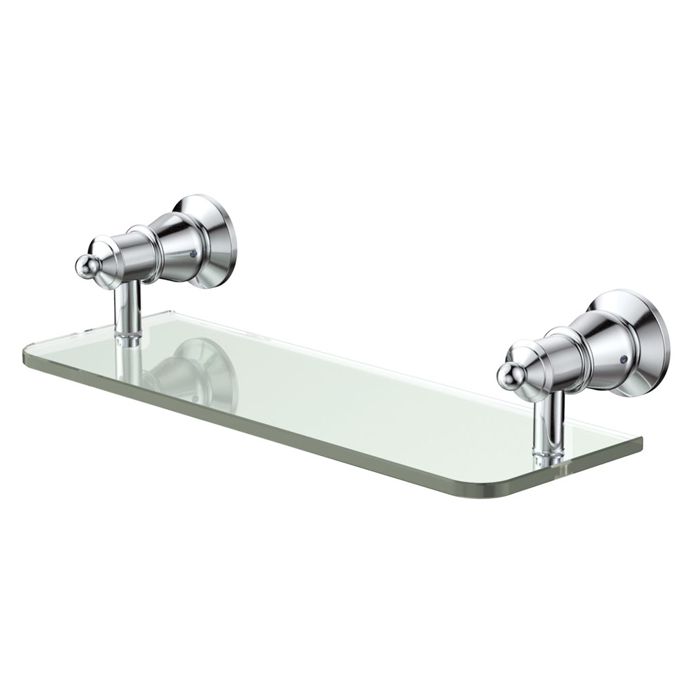 Fienza Lillian Glass Shelf, Chrome