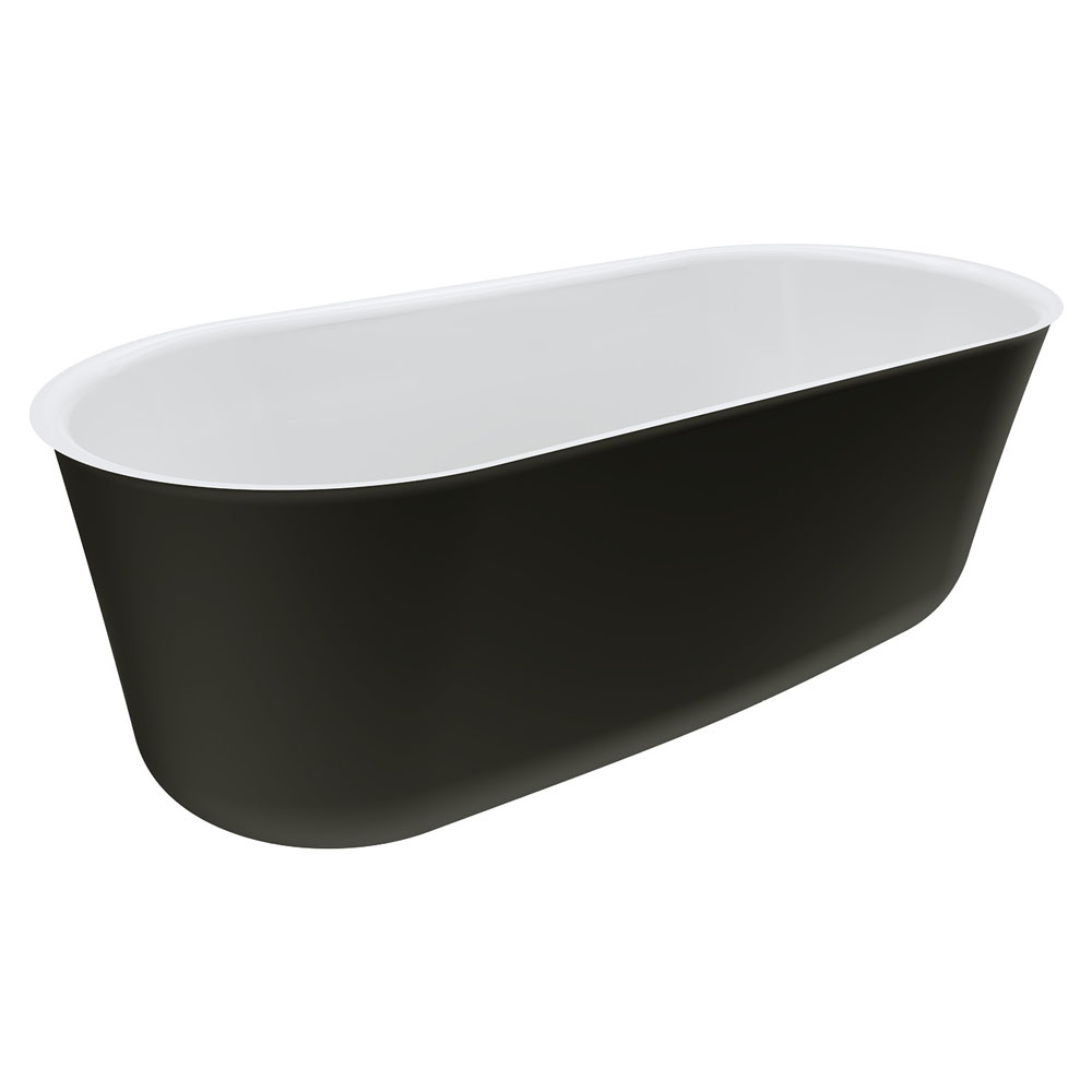 Fienza Windsor 1700mm Freestanding Acrylic Bath, Matte Black