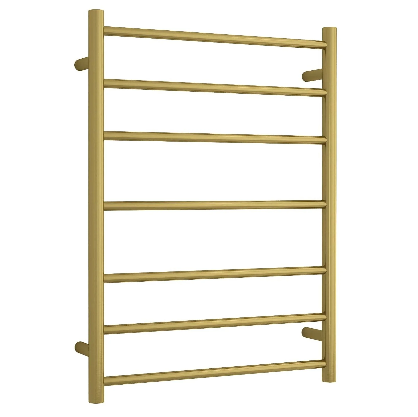 Thermogroup Brushed Gold Round Ladder Heated Towel Rail 7 Bars