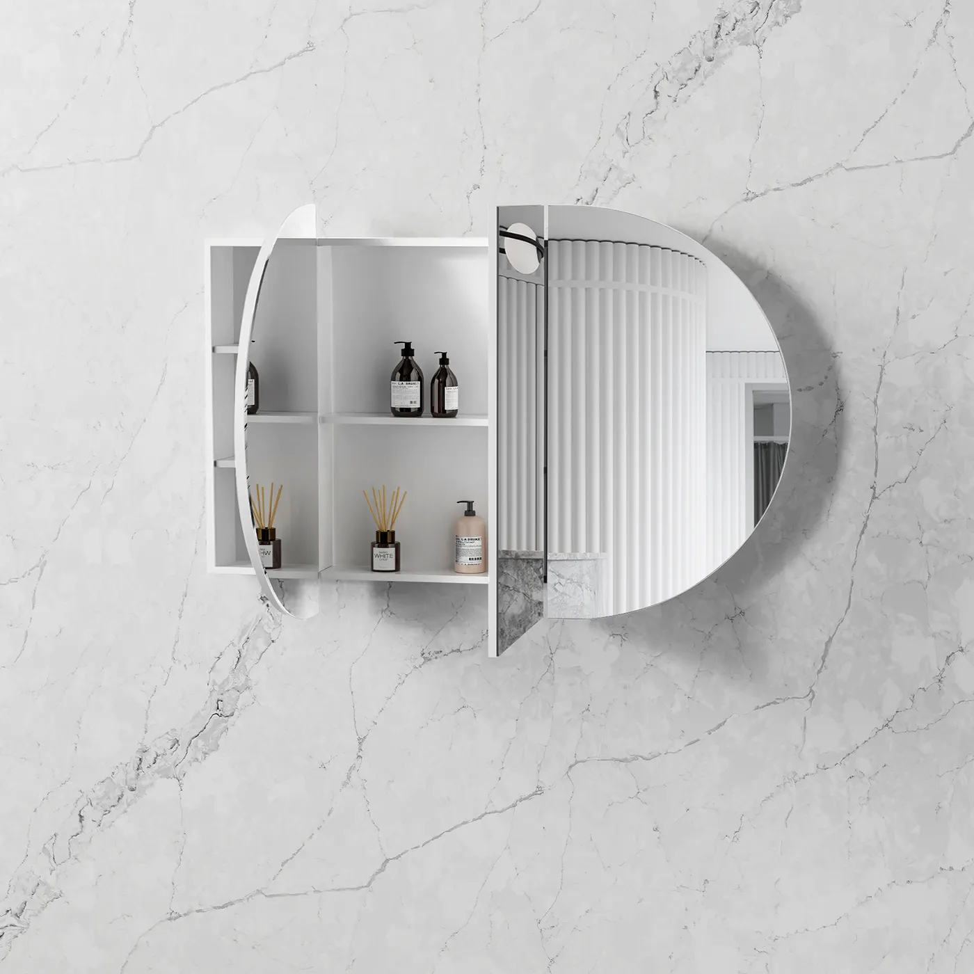 Bondi Matte White Shaving Cabinet 1500x900mm