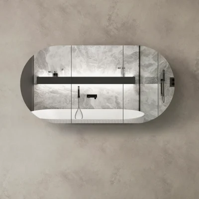 Bondi Black Oak Shaving Cabinet 1800x900mm