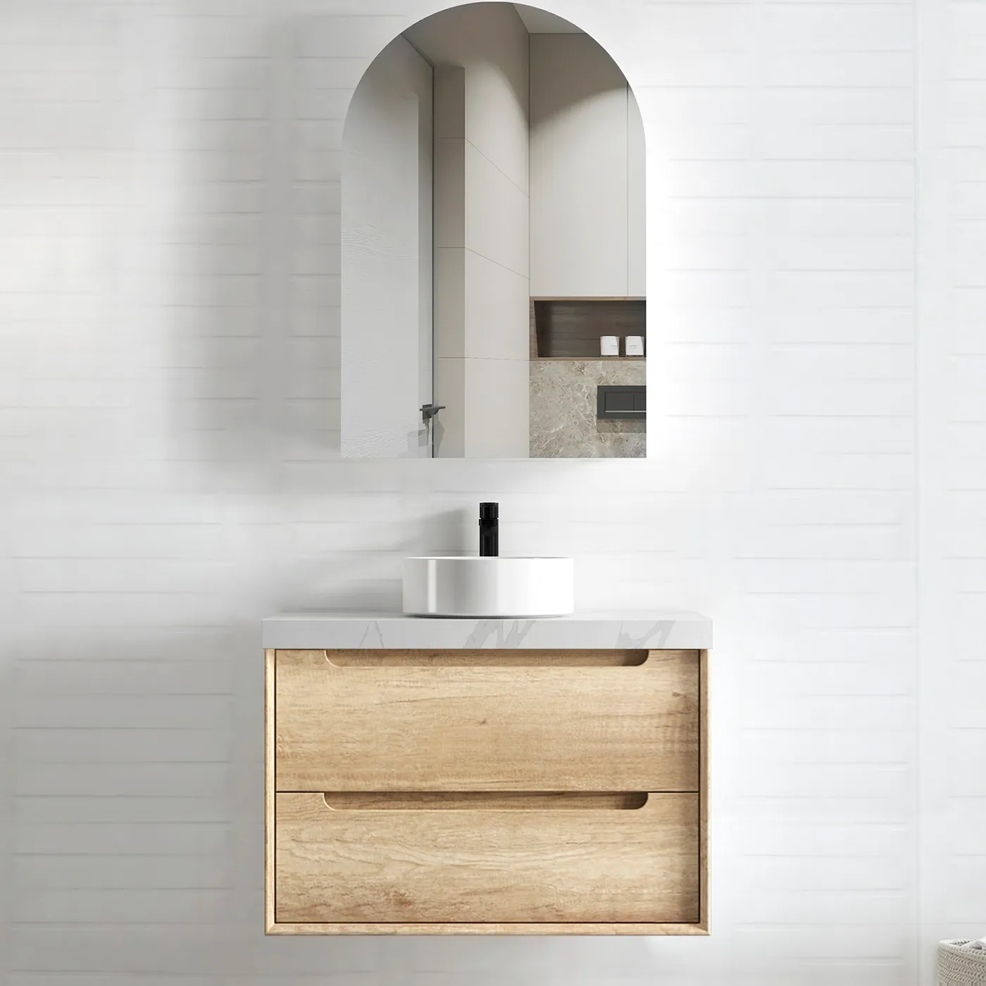 Byron Natural Oak Vanity Only 750mm