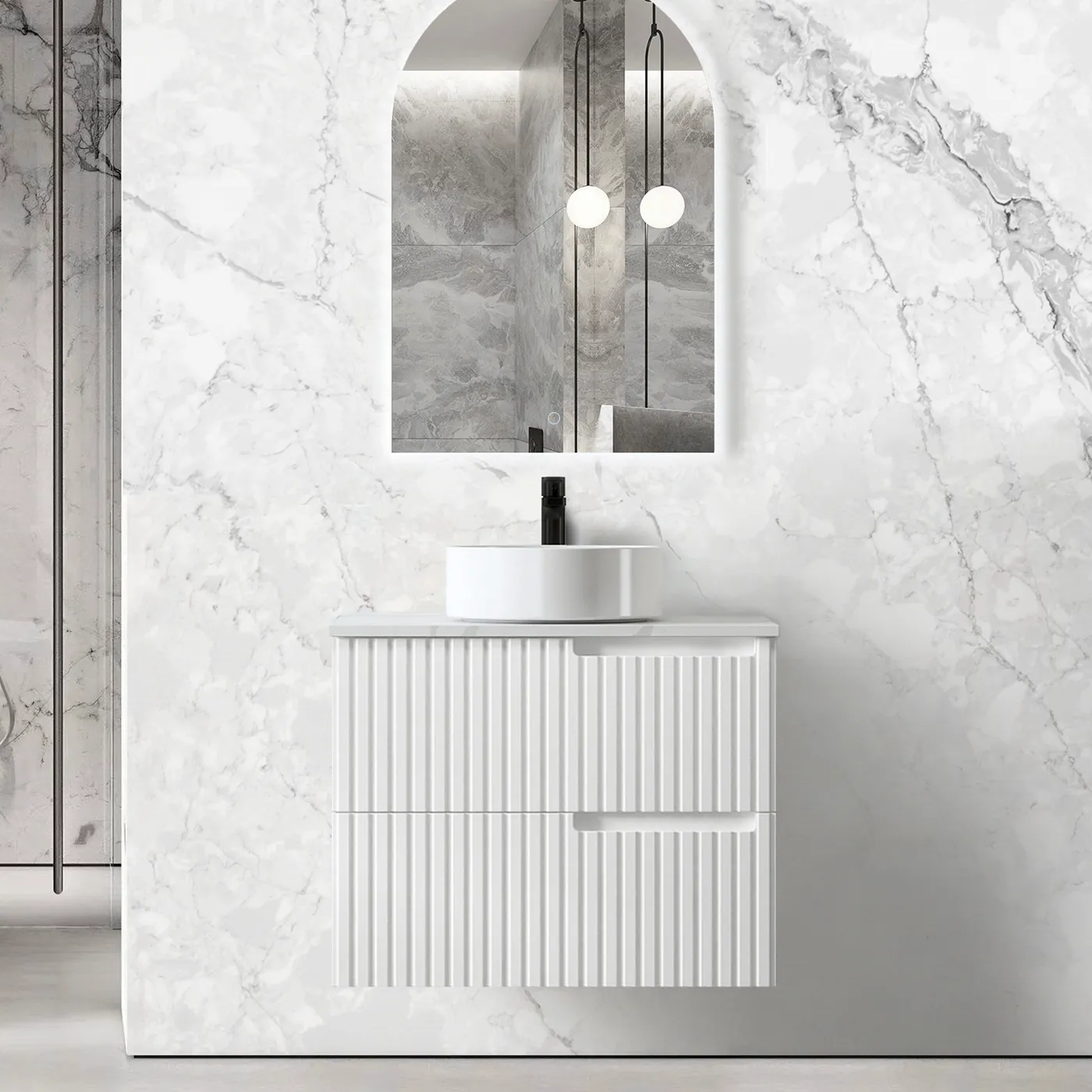 Noosa Matte White Vanity Only 750mm