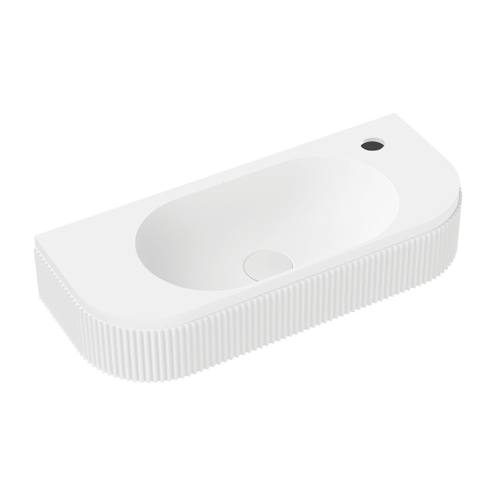 Fienza Minka Solid Surface Wall Basin - With Tap Hole