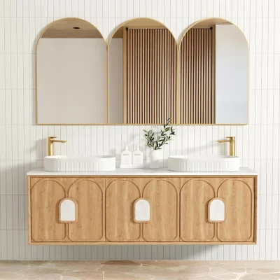 Otti Laguna 1800mm Natural American Oak Wall Hung Vanity - Cabinet Only