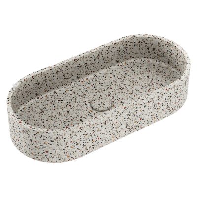 Fienza Jada Pill Concrete Above Counter Basin - Terrazzo