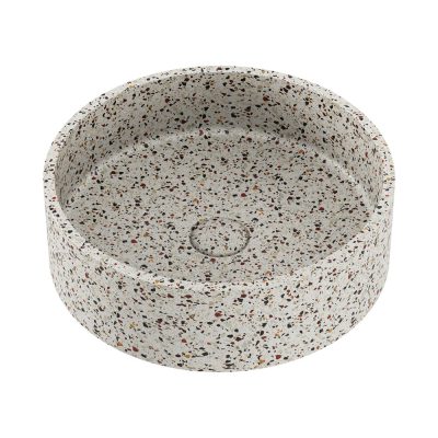 Fienza Jada Round Concrete Above Counter Basin - Terrazzo